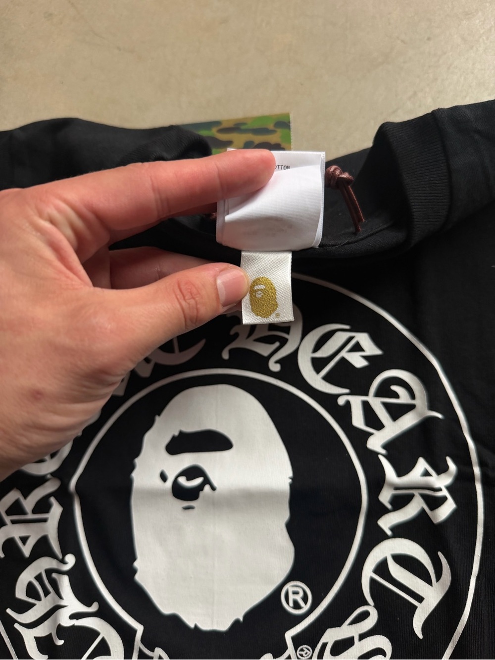 Chrome X Bape Black T Shirt - Picture 4 of 5